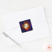 Glas in lood Moon Abstract Vierkante Sticker (Envelop)