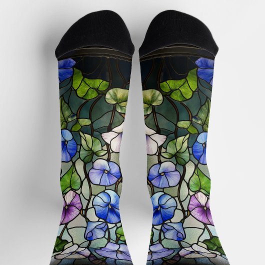 Glas in lood Morning Glories Sokken (Top)