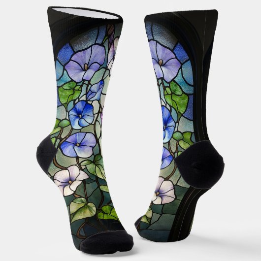 Glas in lood Morning Glories Sokken (Gebogen)