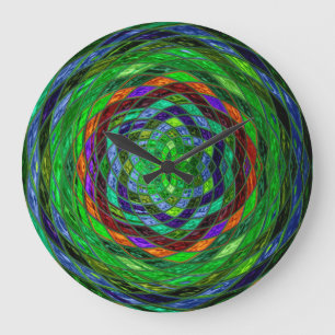 Glas in lood Mosaic Abstract #4 Grote Klok