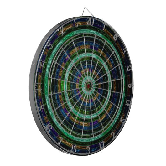 Glas in lood Mosaic Abstract Dartbord (Voorkant Links)