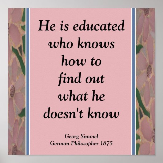 Glas in lood Mosaic Education Poster . (Voorkant)