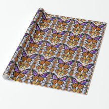 Glas in lood Mosaic Fantasy AI Monarch Butterfly