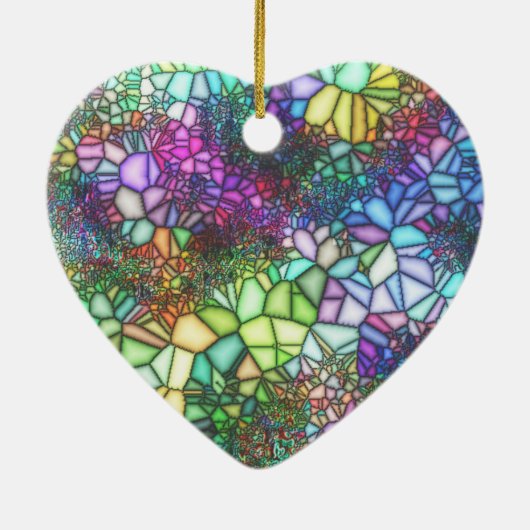 Glas in lood Mosaic Keramisch Ornament (Achterkant)