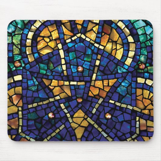 Glas in lood Mosaic Mousepad "Kaleidoscope" Muismat (Voorkant)