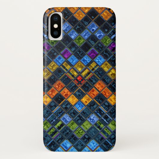 Glas in lood Mosaic Pattern Case-Mate iPhone Case (Achterkant)