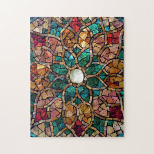 Glas in lood Mosaic Puzzle "Autumn Star" Legpuzzel
