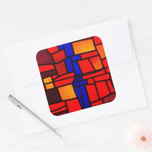 Glas in lood Mosaic Sticker (Envelop)