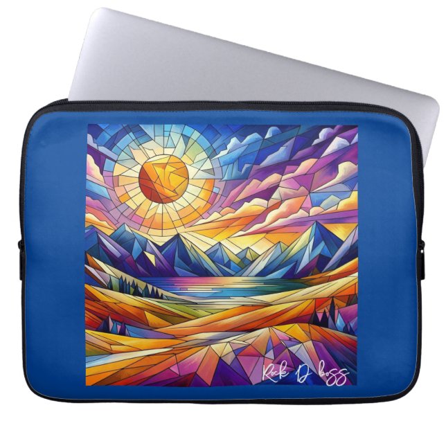 Glas in lood Mountain Laptop Sleeve (Voorkant)