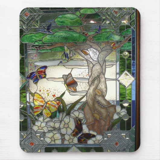 Glas in lood Mousepad Muismat (Voorkant)