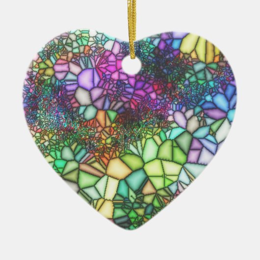 Glas-in-lood Mozaïek Keramisch Ornament (Voorkant)