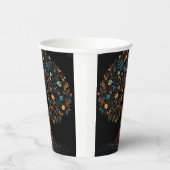 Glas in lood Mozaïek Kleurrijke Boom Papieren Bekers (Rechts)