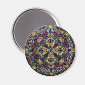 Glas in lood Mozaïek Mandala Magneet (Voorkant / Achterkant)