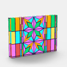 Glas in lood Mozaïek Mondriaan Stijl