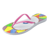 Glas-in-lood Mozaïek Monogram Flipflops Teenslippers (Schuin)