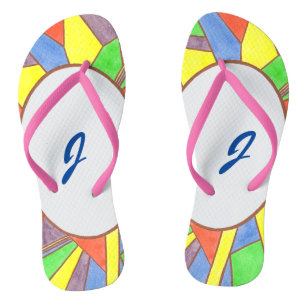 Glas-in-lood Mozaïek Monogram Flipflops Teenslippers