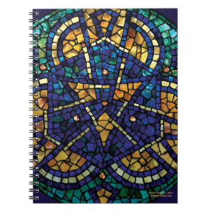 Glas-in-lood Mozaïek Notitieboek "Kaleidoscoop"