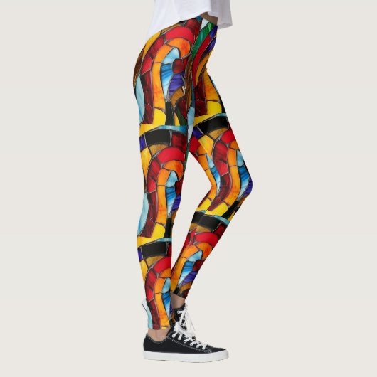 Glas in lood Mozaïek Pop Mode Leggings (Rechts)