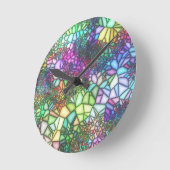 Glas in lood mozaïek ronde klok (Hoek)