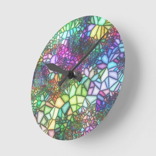 Glas in lood mozaïek ronde klok (Hoek)