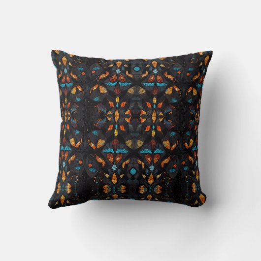 Glas in lood Mozaïek Venster Effect Kussen (Achterkant)