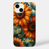 Glas in lood Mozaïek Zonnebloemen Bloemen Case-Mate iPhone Case (Achterkant)