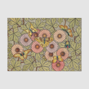 Glas in lood mozaïekflorale vlinderkunst tissuepapier