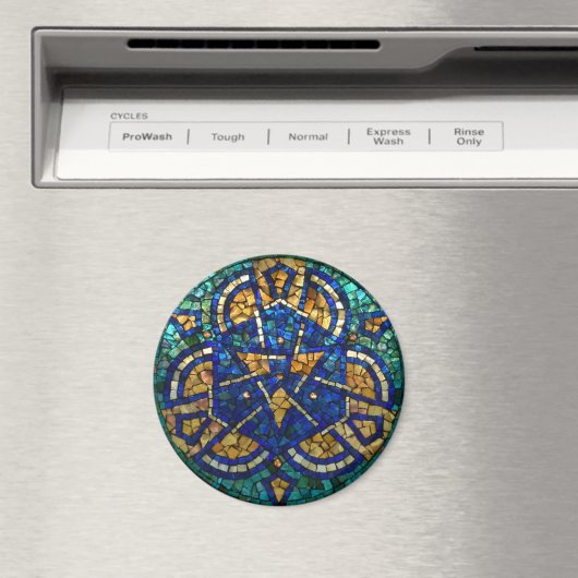 Glas in lood Mozaïekmagneet "Kaleidoscoop" Magneet (Insitu (Vaatwasser))