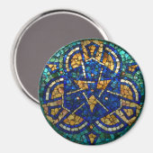 Glas in lood Mozaïekmagneet "Kaleidoscoop" Magneet (Voorkant / Achterkant)