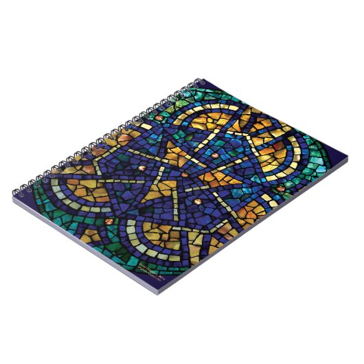 Glas in lood mozaïeknotebook "Kaleidoscope" Notitieboek (Linkerzijde)