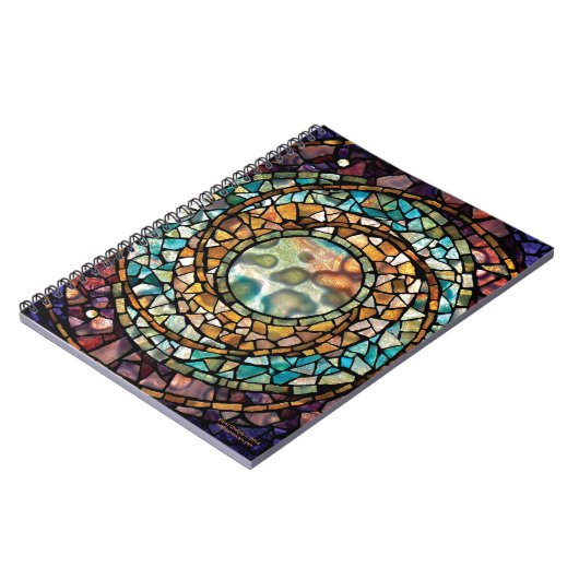 Glas in lood mozaïeknotebook "Music of Spheres" Notitieboek (Linkerzijde)