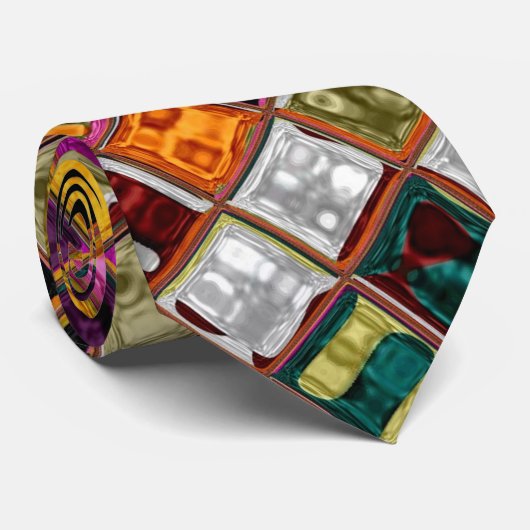 Glas in lood mozaïekpatroon #14 stropdas (Opgerold)
