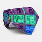 Glas in lood mozaïekpatroon #5 stropdas (Opgerold)