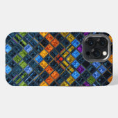 Glas-in-lood Mozaïekpatroon iPhone Hoesje (Achterkant horizontaal)