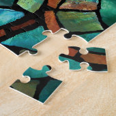 Glas in lood mozaïekpuzzel "Lotus" Legpuzzel (Zijkant)