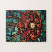 Glas in lood mozaïekpuzzel "Lotus" Legpuzzel (Horizontaal)