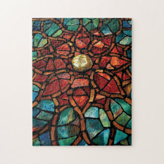 Glas in lood mozaïekpuzzel "Lotus" Legpuzzel