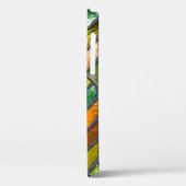 Glas in lood naadloze textuur met bladpatroon, Case-Mate iPhone case (Achterkant / Links)