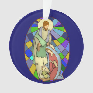 Glas in lood Nativiteit Ornament