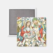 Glas in lood Nativiteit schilderen Magneet (Voorkant / Achterkant)