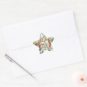 Glas in lood Nativiteit schilderen Ster Sticker (Envelop)