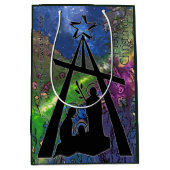 Glas in lood Nativiteitsscène Gift Bag Medium Cadeauzakje (Voorkant)