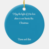 Glas in lood Nativiteitsscène Keramisch Ornament (Achterkant)