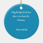 Glas in lood Nativiteitsscène Keramisch Ornament (Achterkant)