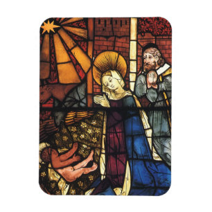  Glas in lood Nativiteitsscène; renaissance Magneet