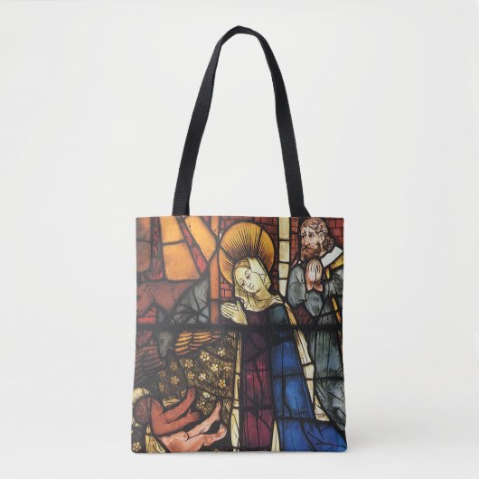  Glas in lood Nativiteitsscène; renaissance Tote Bag (Voorkant)