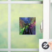 Glas in lood Nativiteitsscènevenster Raamsticker (Huis)