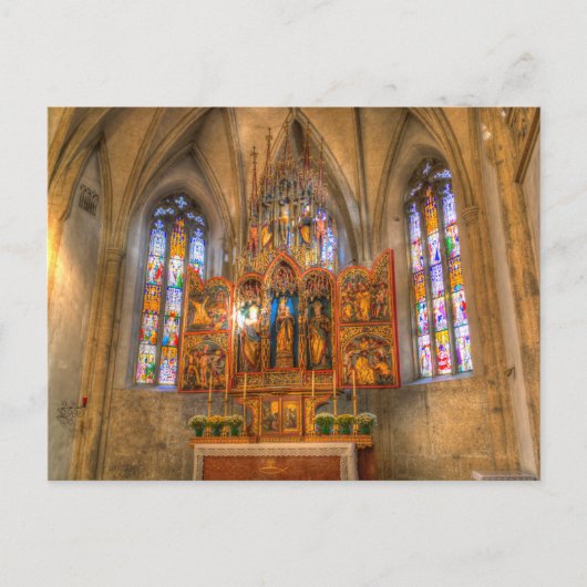 Glas in lood Nonnberg Abbey        Briefkaart (Voorkant)