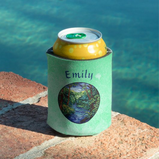 Glas in lood Oerwoud River Ronde Custom Blikjeskoeler (Insitu Zwembad)