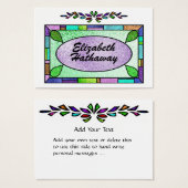 Glas-in-lood-omheining / Visitekaartje door SRF (Voorkant /achterkant)